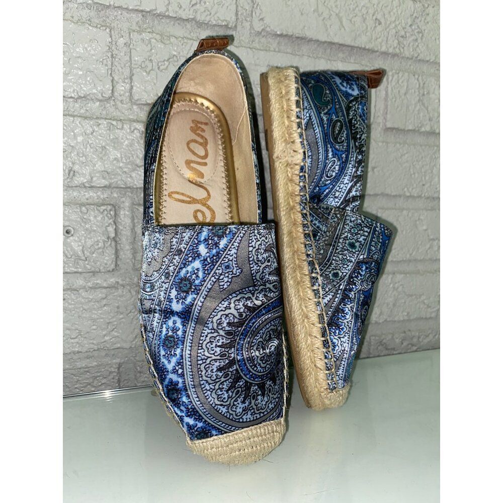 Sam Edelman Paisley Print Fabric Espadrille Shoes Size 5.5M
